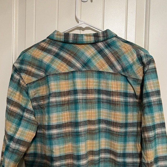 Levi’s Men’s Fantane Castlerock Plaid Shirt Size Large 100% Cotton Button Up - Picture 7 of 16